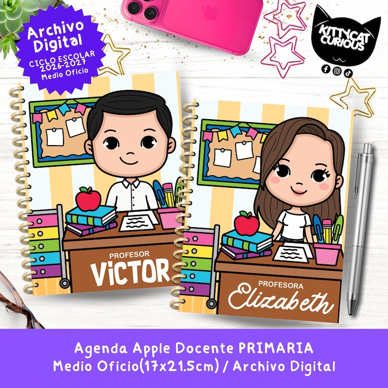 Agenda Docente PDF 2026-2027 Primaria | Planeador Escolar para Maestros ...