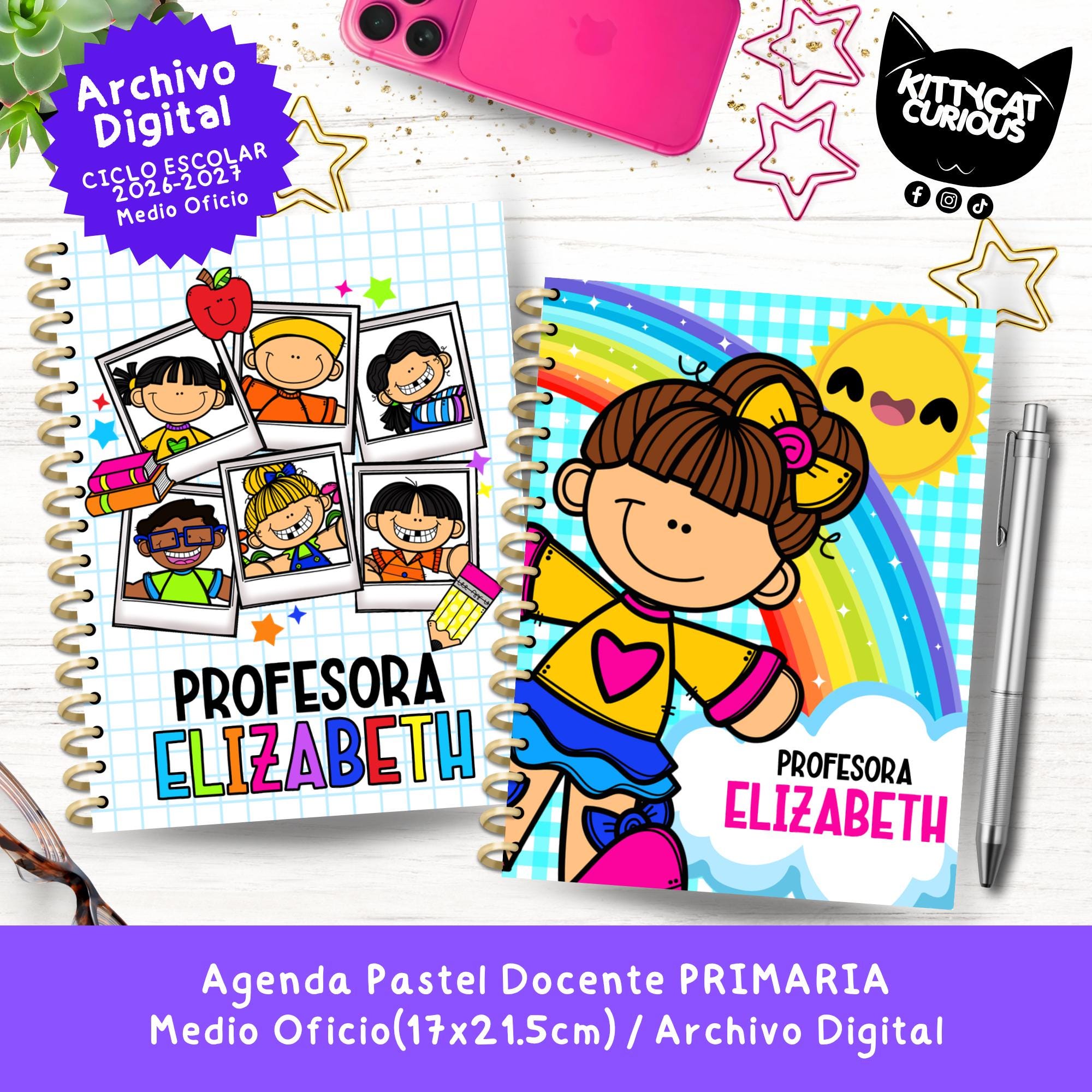 Agenda Docente PDF 2026-2027 Primaria Medio Oficio | Planeador Escolar ...