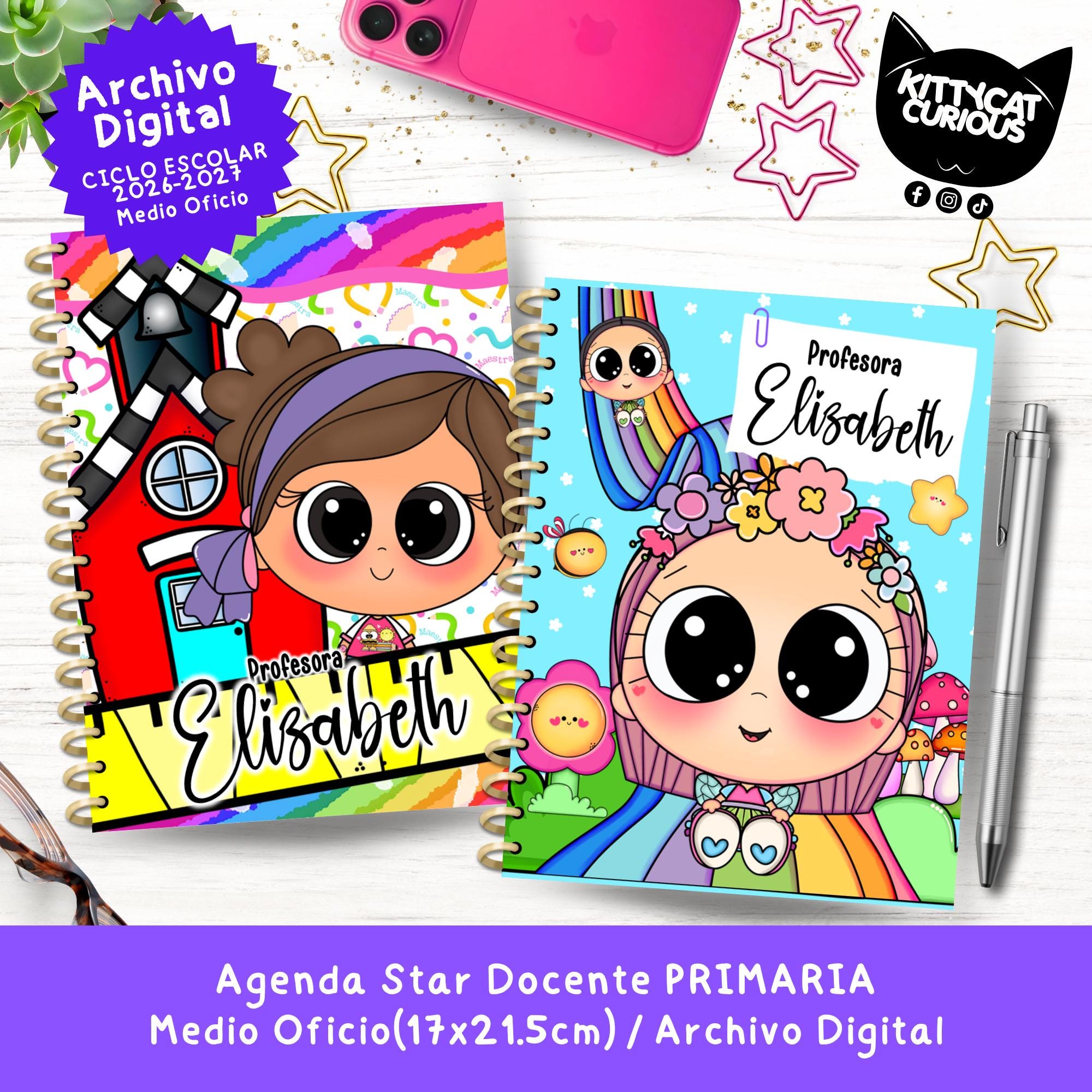 Agenda Docente PDF 2026-2027 Primaria Medio Oficio | Planeador Escolar ...