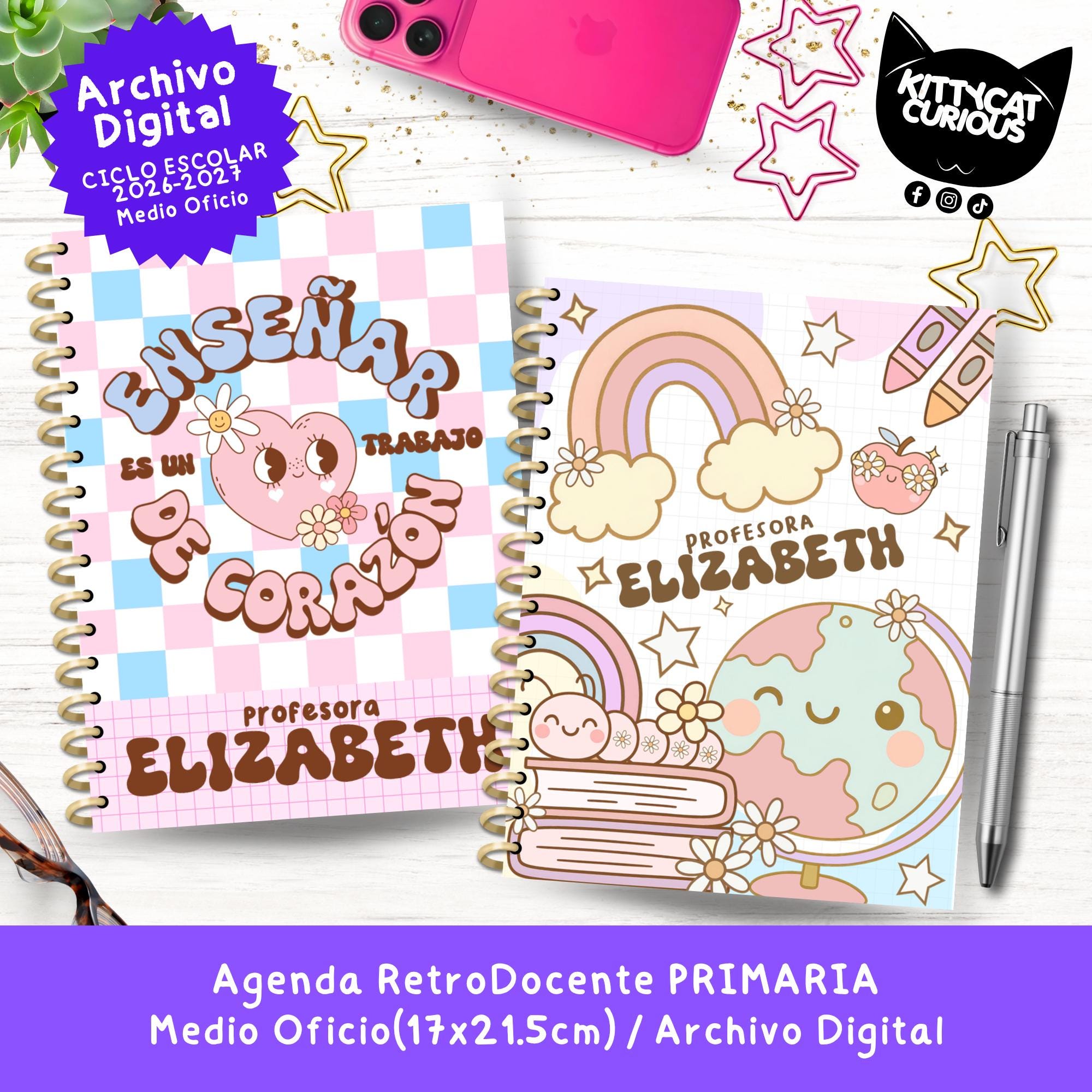 Agenda Docente PDF 2026-2027 Primaria Medio Oficio | Planeador Escolar ...