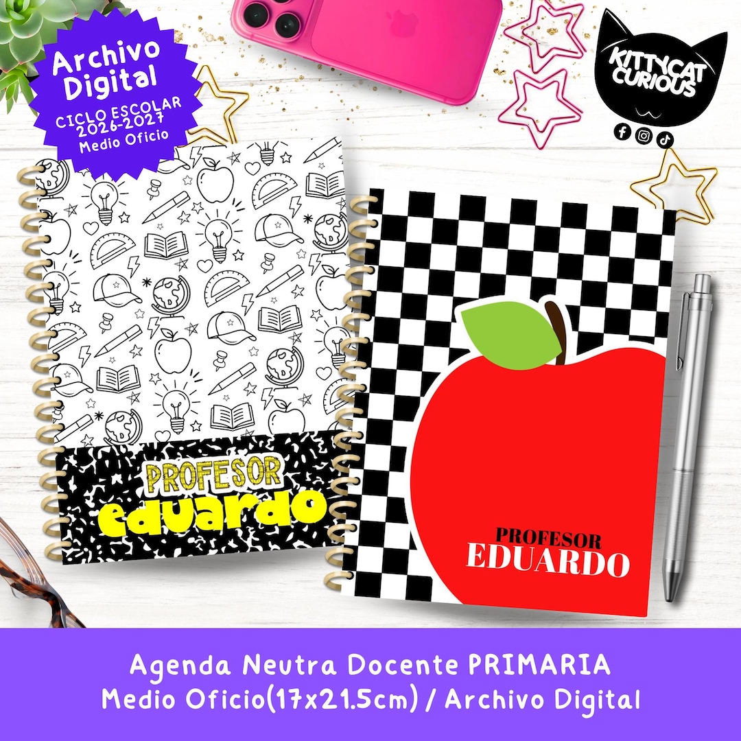 Agenda Docente PDF 2026-2027 Primaria | Planeador Escolar para Maestros ...
