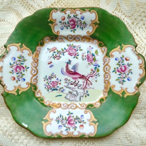 Antique Minton &quot;Cockatrice&quot; Porcelain Tray ( As Is)