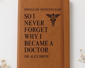 Personalized Medical Physician Journal, Personalized Physician Notebook, Gift for Doctors, Medical Physician Notebook (FN-ANXV45RF)