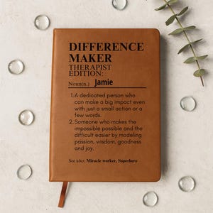 Personalized Therapist Journal, Gift For Mental Health Therapist, Custom Therapist Notebook, Gift For Therapist afbeelding 6