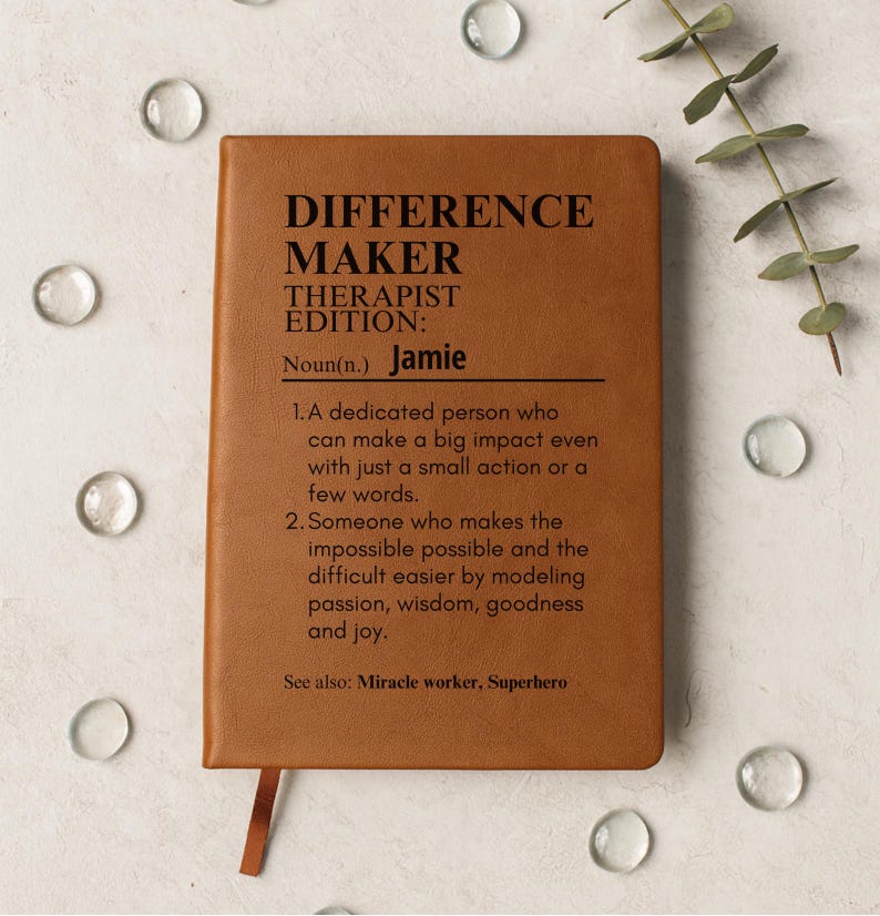 Personalized Therapist Journal, Gift For Mental Health Therapist, Custom Therapist Notebook, Gift For Therapist afbeelding 6
