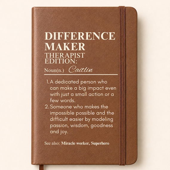 Personalized Therapist Journal, Gift For Mental Health Therapist, Custom Therapist Notebook, Gift For Therapist (FN-EHGKWOITP)