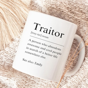 Funny Coworker Leaving Gift Mug, Traitor Mug, Goodbye Gift for Office Friend, Farewell Present (FN-ANWIOL9AI) image 5
