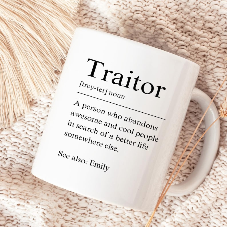 Funny Coworker Leaving Gift Mug, Traitor Mug, Goodbye Gift for Office Friend, Farewell Present (FN-ANWIOL9AI) image 5