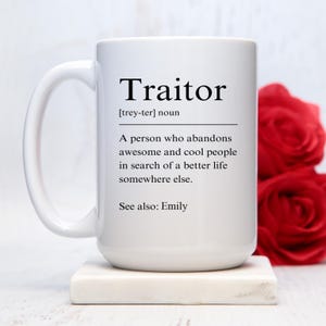 Funny Coworker Leaving Gift Mug, Traitor Mug, Goodbye Gift for Office Friend, Farewell Present (FN-ANWIOL9AI) image 8