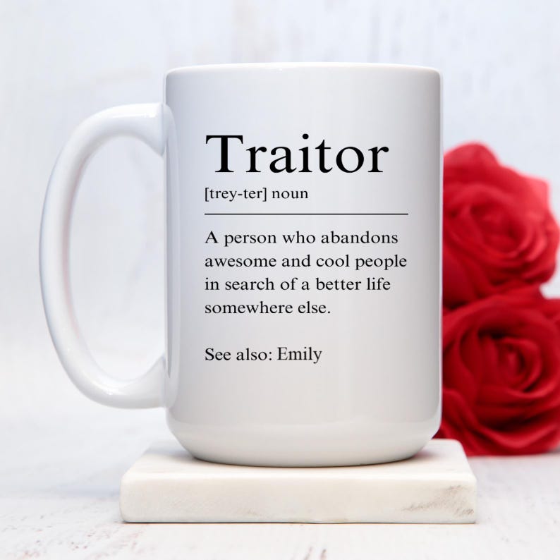 Funny Coworker Leaving Gift Mug, Traitor Mug, Goodbye Gift for Office Friend, Farewell Present (FN-ANWIOL9AI) image 8