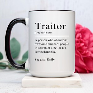 Funny Coworker Leaving Gift Mug, Traitor Mug, Goodbye Gift for Office Friend, Farewell Present (FN-ANWIOL9AI) image 6