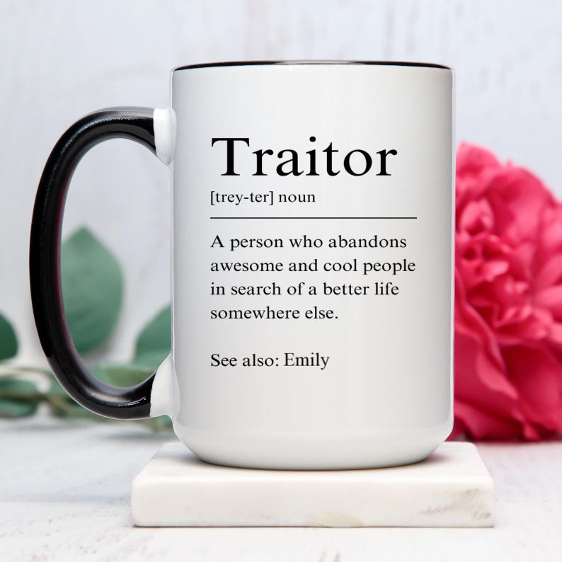 Funny Coworker Leaving Gift Mug, Traitor Mug, Goodbye Gift for Office Friend, Farewell Present (FN-ANWIOL9AI) image 6