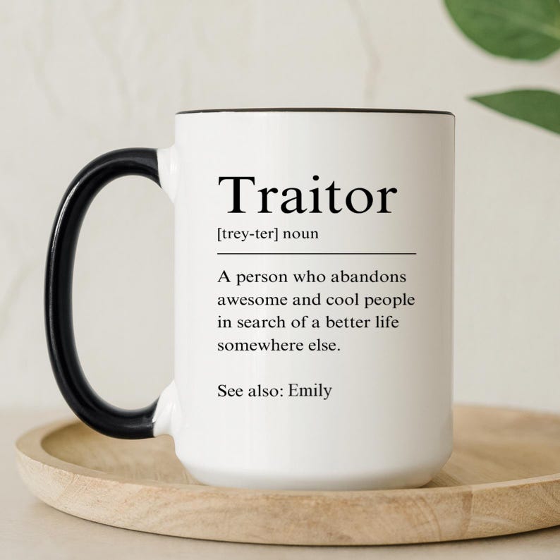 Funny Coworker Leaving Gift Mug, Traitor Mug, Goodbye Gift for Office Friend, Farewell Present (FN-ANWIOL9AI) image 3