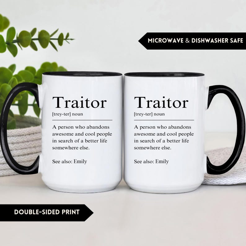 Funny Coworker Leaving Gift Mug, Traitor Mug, Goodbye Gift for Office Friend, Farewell Present (FN-ANWIOL9AI) image 7