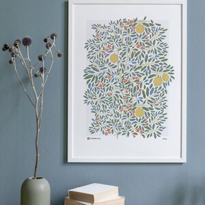 Citrus Vibrant Bloom - Floral Art Print | Giclée Printed on Hahnemühle German Etching 310 Fine Art Paper in Stockholm, Sweden