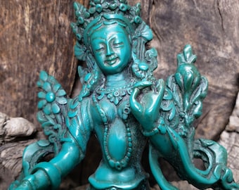 Green Tara Statue.