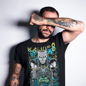 Kaiju no8 anime minnaar uniseks zwaar katoenen T-shirt, cosplay cadeau-top, fankleding, shirt mangaliefhebber, Otaku-kleding afbeelding 4