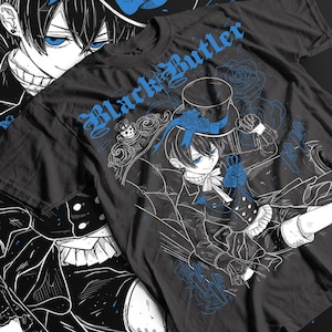 Unisex, Black Butler Shirt, Sebastian T-Shirt, Kuroshitsuji, Toboso Yana, Sebastian, Japanese, Anime Gift, Vintage, Grunge, Gothic