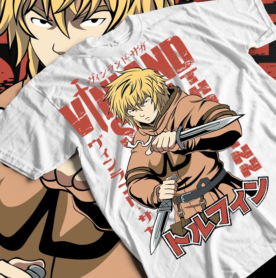 ヴィンランド・サガ 長袖Tシャツ　XLサイズ Vinland saga shirt - Etsy 日本