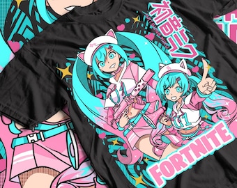 Camiseta de Hatsune Miku, camiseta de Anime Girl Kawaii Project Diva Vocaloid, camiseta unisex, todas las tallas, disfraz de cosplay, moda de dibujos animados japoneses