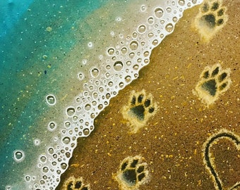 Paw Prints in the Sand