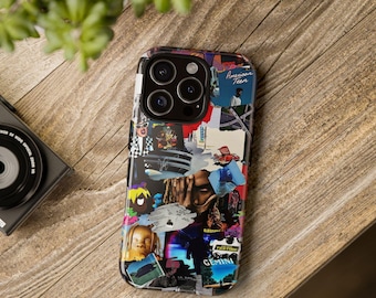 Hip-Hop Album Collage Phone Case Rap Cover Art Aesthetic | Protective Matte Finish Case for iPhone