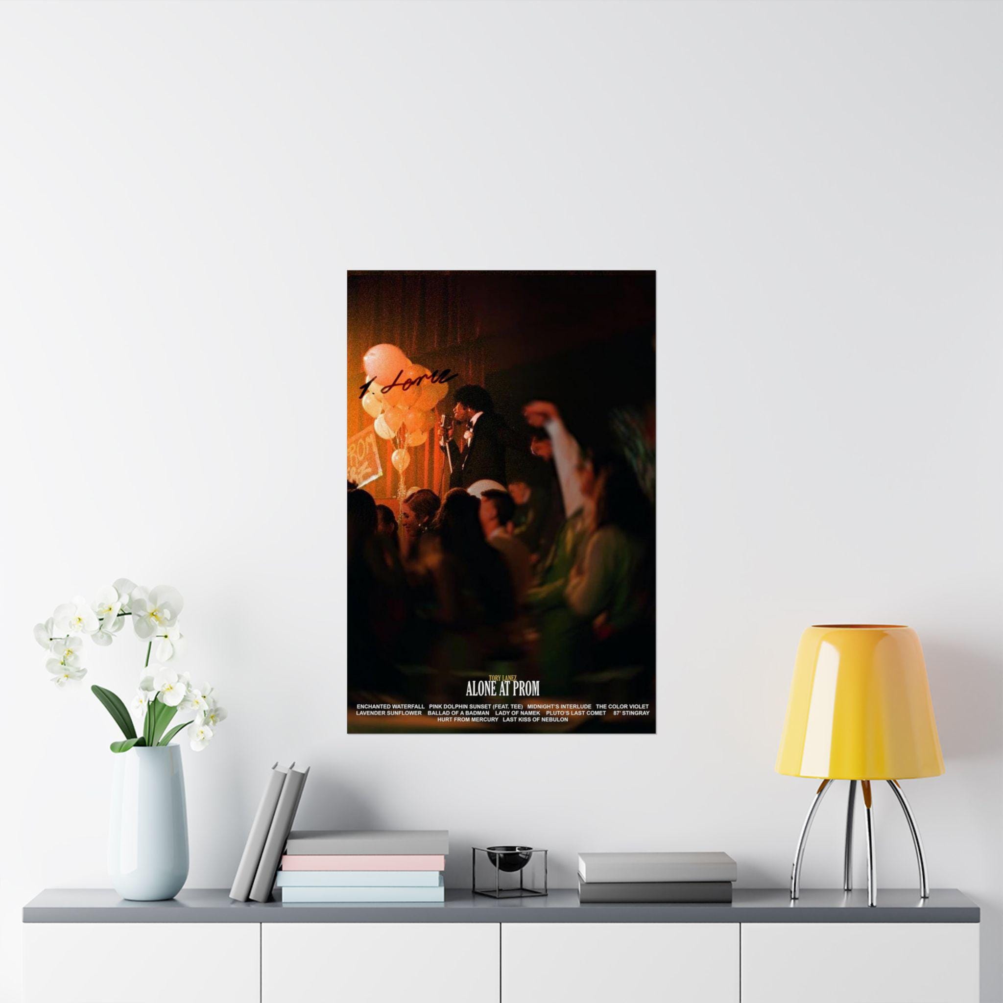 v-Alone at Prom Poster Tory Lanez Inspired Matte Wall Art | 80s Retro Aesthetic Music Print for Bedroom or Studio