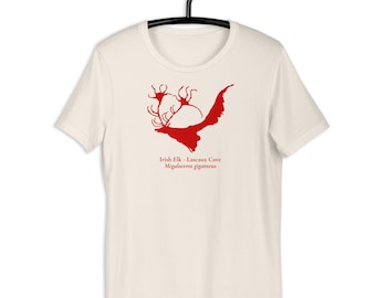 Cave painting T-shirt Irish Elk