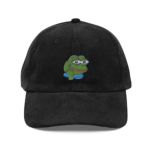 Vintage Pepe Meme Cap | Funny Crypto Meme Hat | Pepe Frog Middle Finger Patch Dad Hat