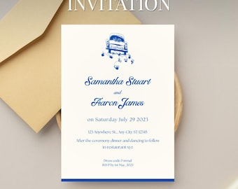 Invitación de boda Bluebell / Sitio web de bodas en línea para invitados / Digital con página RSVP y temporizador de cuenta regresiva