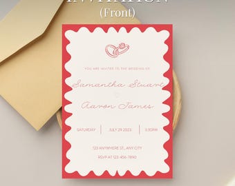 Invitación de boda para enamorados/Sitio web de boda en línea para invitados/Digital con página RSVP y temporizador de cuenta regresiva