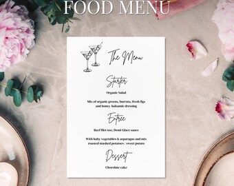 Midnight Toast Birthday Food Menu – Customizable, Digital, Editable, Printable Kids/Teen Lets Eat Party Theme