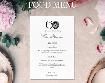 Memory Lane Birthday Food Menu – Customizable, Digital, Editable, Printable Kids/Teen Lets Eat Party Theme