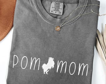 Comfort Colors® Dog Mom T-Shirt, Pomeranian Shirt for Women, Perfect Gift for Pomeranian Lovers