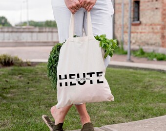 Canvas Shopping Bag (Personalized) - With your desired text or name - Environmentally friendly & stylish