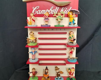 RARE Campbell Soup Kids Perpetual Calendar, Danbury Mint, includes 12 Figurines + Tiles