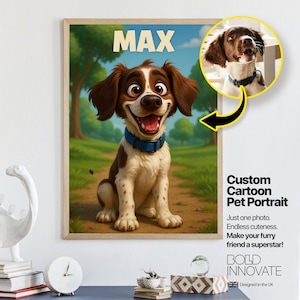 3D Cartoon Pet Portrait: Custom Digital Art for Pet Lovers