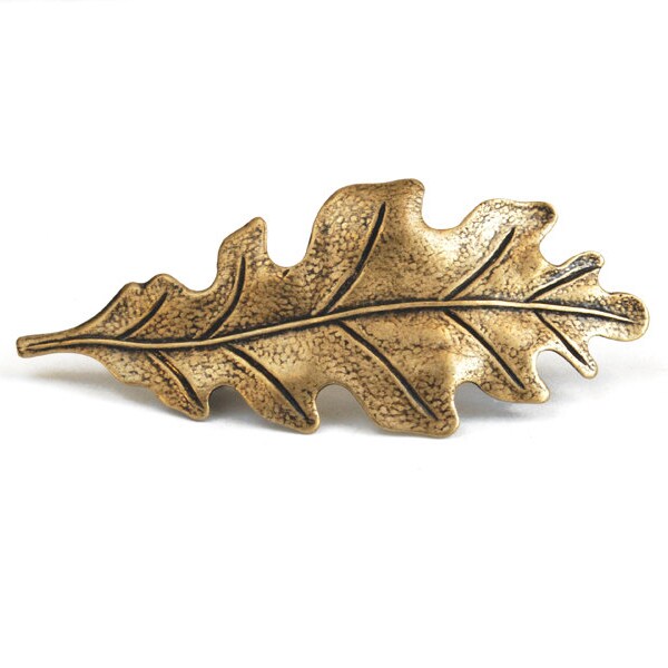 Leaf Barrette Bronze Oak Leaf Hair Clip