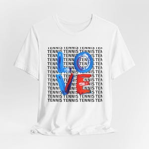 Tennis Love Tee, Sports T-Shirt, Perfect for Tennis Enthusiasts, Gift for Athletes, Valentine&#39;s Day Apparel, Unisex Jersey Tee