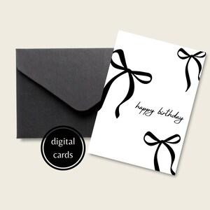 10 cartes d'anniversaire minimalistes | Téléchargement numérique | Élégantes et modernes | Coffret design KAMEL & CO.