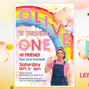 Ms Rachel Birthday Invitation • Toddler Party Template • Birthday Digital • Ms Rachel Rainbow Party • Edit On Corjl • Instant Download