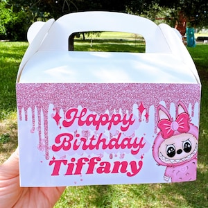 Editable Monster Party Favor Box Labels: Gable & Candy Boxes (Digital Download)