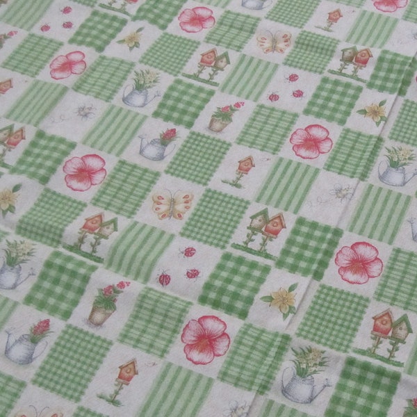 GARDEN CHECK Cotton Fabric Signature Classics by Oakhurst Textiles Sold by the Yard 43" wide Very Soft!