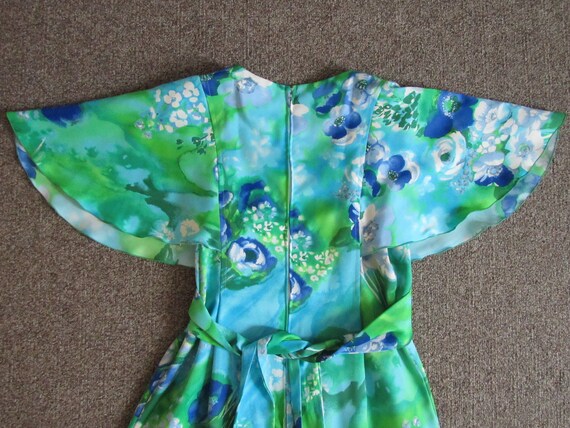 VINTAGE SUN FASHiONS of HAWAII Blue Green Dress 1… - image 5
