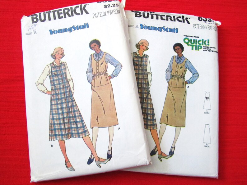 FF DRESS and JUMPER Pattern in Half Sizes Butterick 6336 16-1/2 to 22-1/2 Unused Uncut image 1