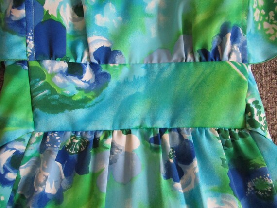 VINTAGE SUN FASHiONS of HAWAII Blue Green Dress 1… - image 6