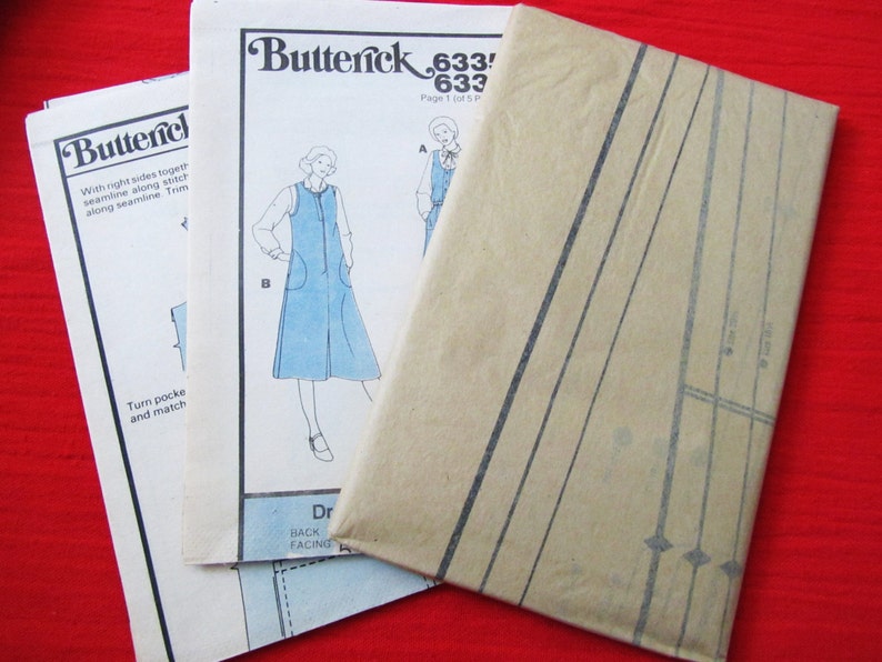 FF DRESS and JUMPER Pattern in Half Sizes Butterick 6336 16-1/2 to 22-1/2 Unused Uncut image 3