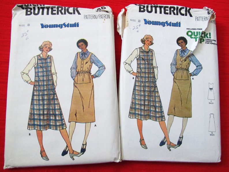 FF DRESS and JUMPER Pattern in Half Sizes Butterick 6336 16-1/2 to 22-1/2 Unused Uncut image 4