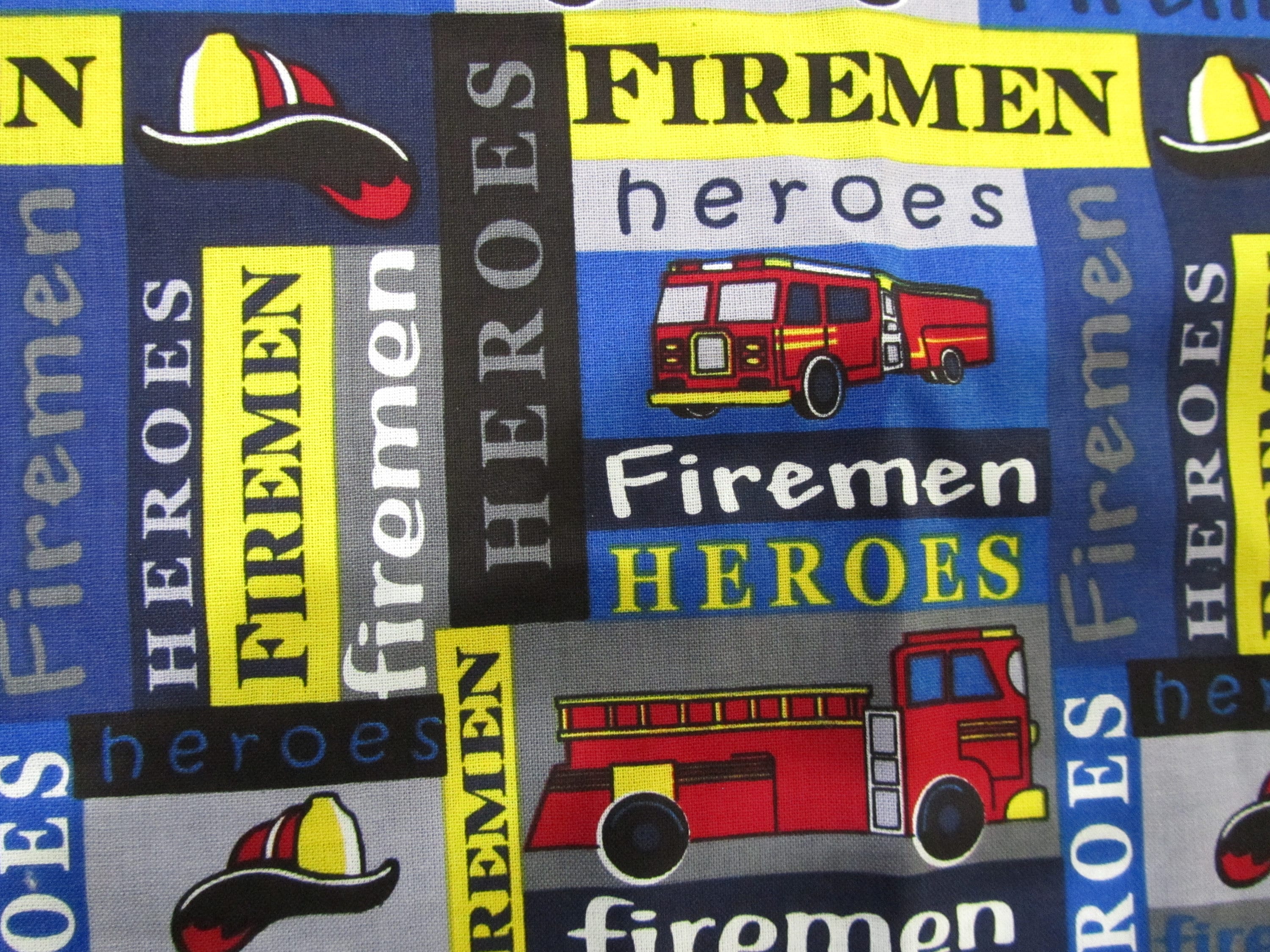 FIREMEN HEROES Cotton Fabric for Quilting/sewing 1/2 Yard X Etsy UK