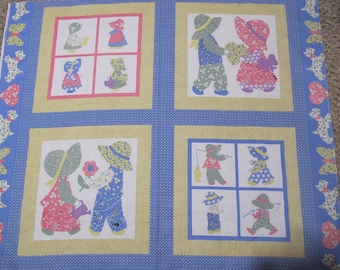 Pannelli per cuscini trapuntati "Aunt Grace" di SUNBONNET SUE, riproduzione anni '30, 1 iarda x 45 pollici, tessuto di cotone
